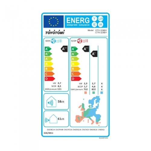 ΚΛΙΜΑΤΙΣΤΙΚΟ TOYOTOMI CTN/CTG-328BV ERAI BLACK VELVET INVERTER 9000BTU WIFI AI